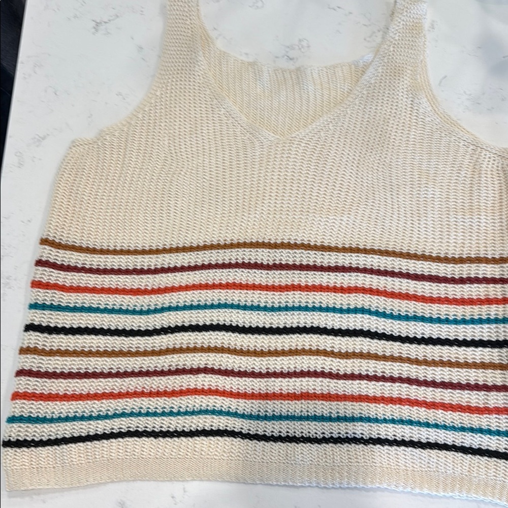 Striped Knit Tank Top